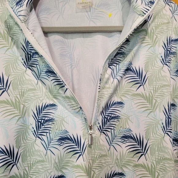 Chase 54 Leaf Print Quarter-Zip Pullover - Picture 4 of 5